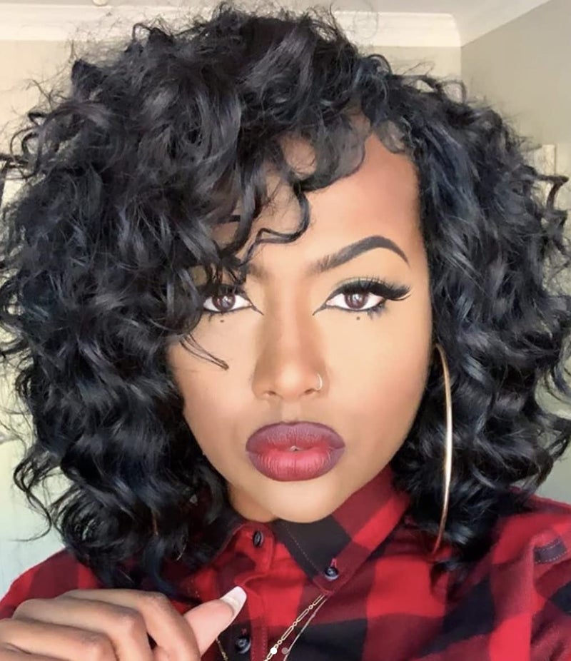 AMELI Ocean Wave Crochet Hair 9In 8packs Deep Wave Crochet Hair Natural Black Synthetic Wavy Curly Braiding For Black Women Hair Extensions 1B - Image 1